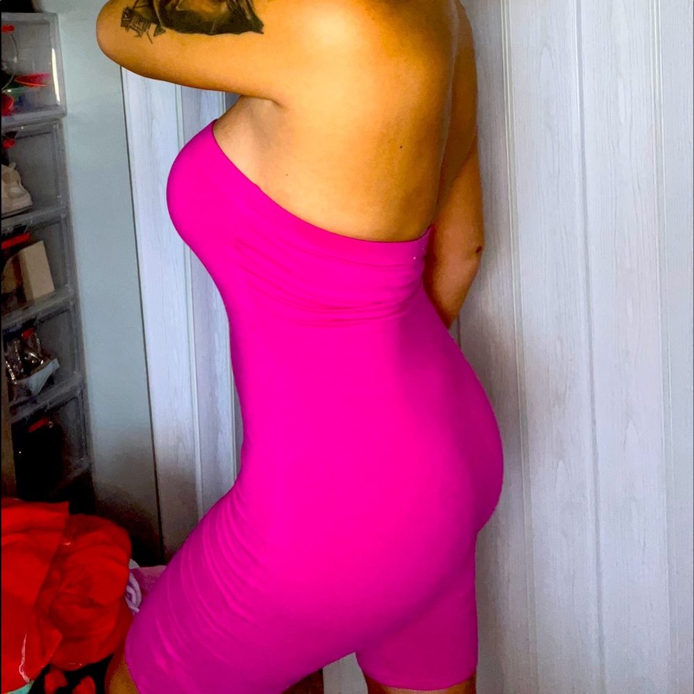 pink romper only used once comfortable